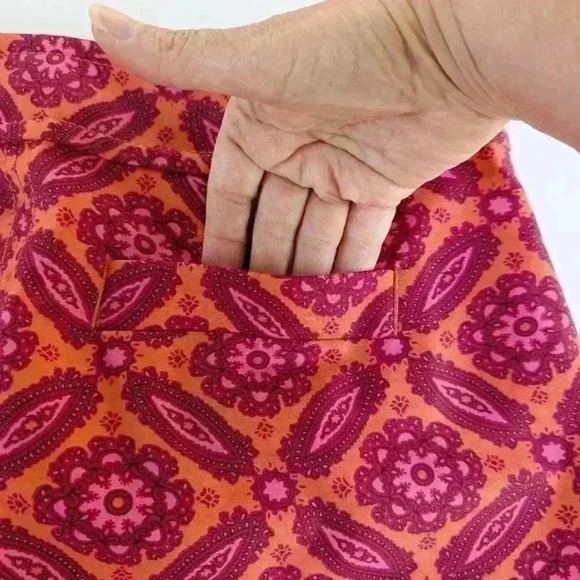 Ann Taylor Pink and Orange Summer Skirt - Picture 7 of 8
